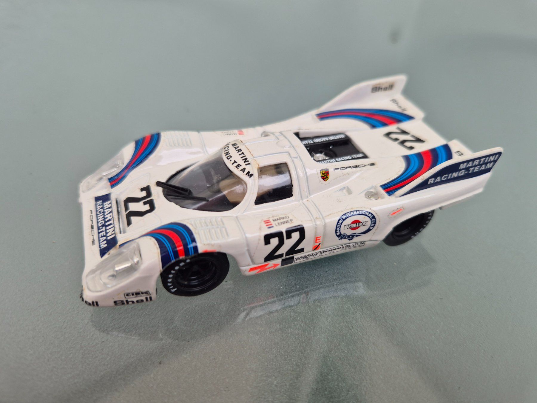 Porsche Modellini d'auto: Porsche 917 Martini von Brumm. 1:43, – Usato da Oberbuchsiten venduto da laffite54