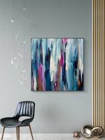 Abstraktes Bild 80x80x3cm ohne schw. Rahmen