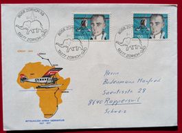 AFRIKA FLUGPOST MITTELHOLZER ZÜRICH GAO MALI RAPPERSWIL 1977