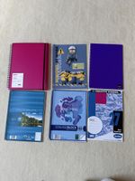 6x Collegeblock / Notizblock A4 diverse Sujets für Schule