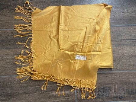 Pashmina Schal 100% Kaschmir Thailand senfgelb 175 x 67 cm