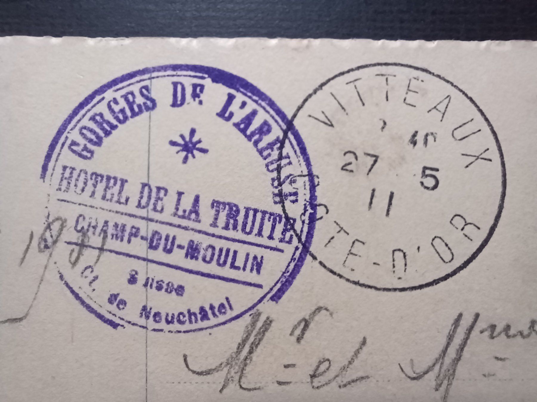 Cartoline postali: No. 6627, Champ du Moulin. 1216 – Usato da Aarau Rohr venduto da mgvw 5
