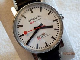 Mondaine, SBB, Jubiläumsuhr, 75 Jahre Glacier Express, 36mm