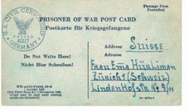 Postkarte für Kriegsgefangene Deutschland 1946