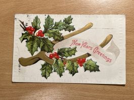 Alte Neujahrskarte, Gruss aus , Rarität! 1903!