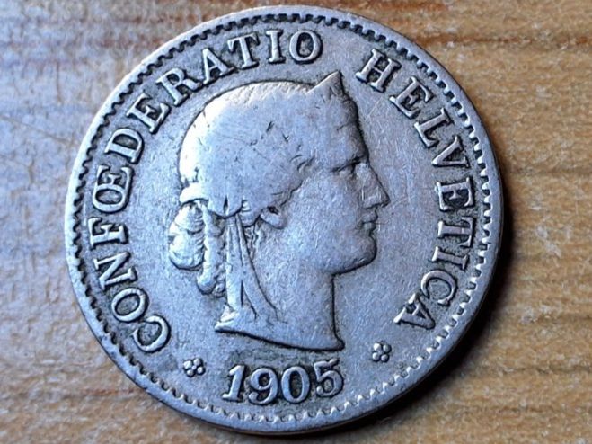 Tutti le monete: 5 Rappen 1905 – Usato da Münchenstein venduto da purbach1 2