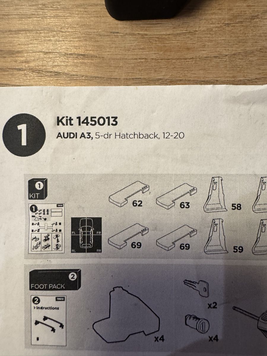 Thule Dachträger: Thule Kit 145013 Audi A3, 5 portes, 2012-2020 – Gebraucht aus Céligny von hem_5fch 1