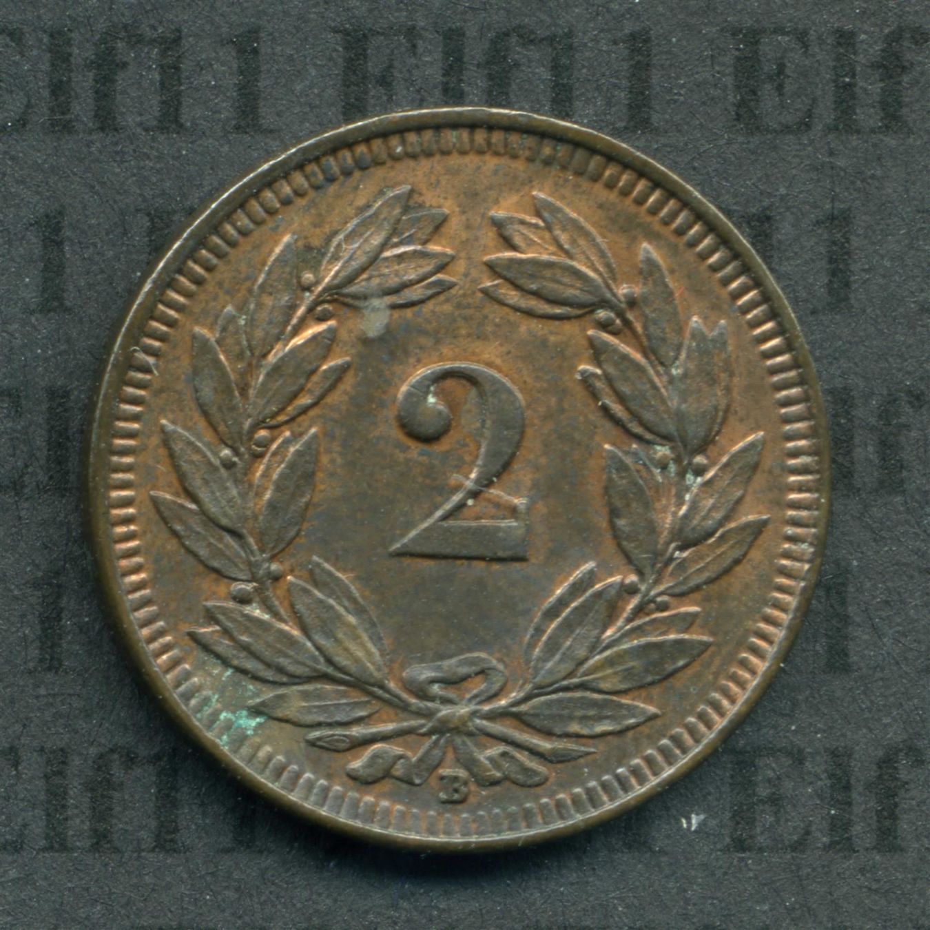 Tutti le monete: CHF___0.02 1913 -unz 2 Rappen – Usato da Widnau venduto da Elf11 1