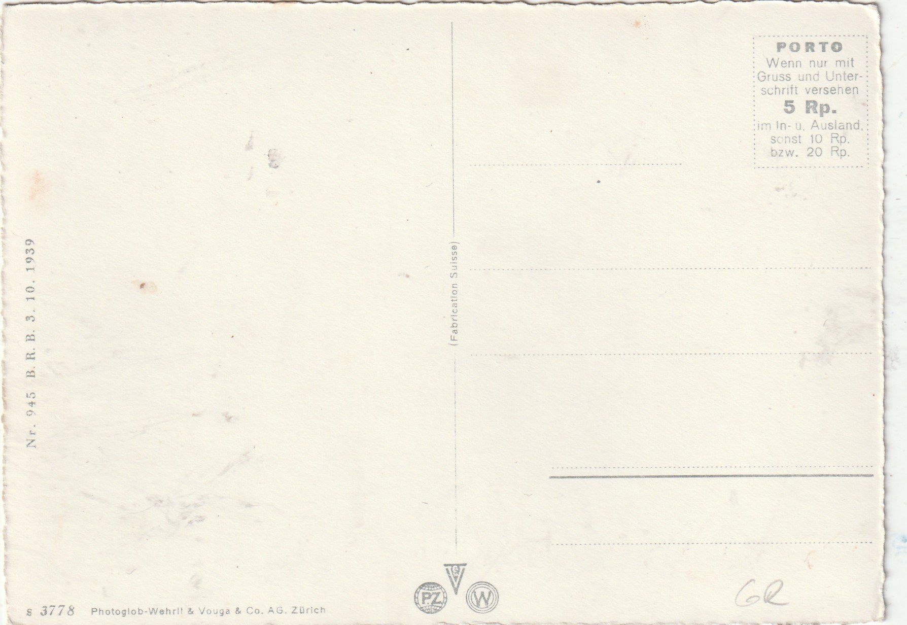 Cartoline postali: Kurhaus  Tarasp – Usato da Lumbrein venduto da made02 1