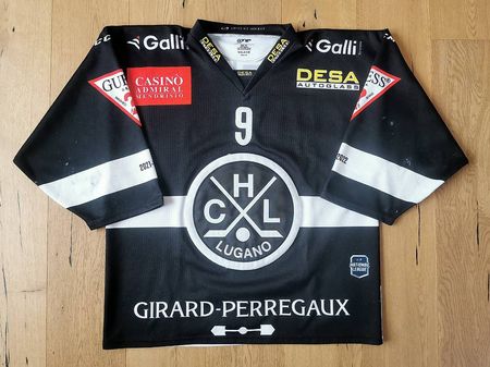 HC Lugano Eishockey Gameworn Trikot Stoffel