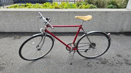 Siech Cycles Retro-Velo – rot, mit Ledersattel