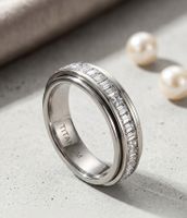 Eleganter Titanstahl-Ring  (Drehbar /Anti-Stress) Gr. 57