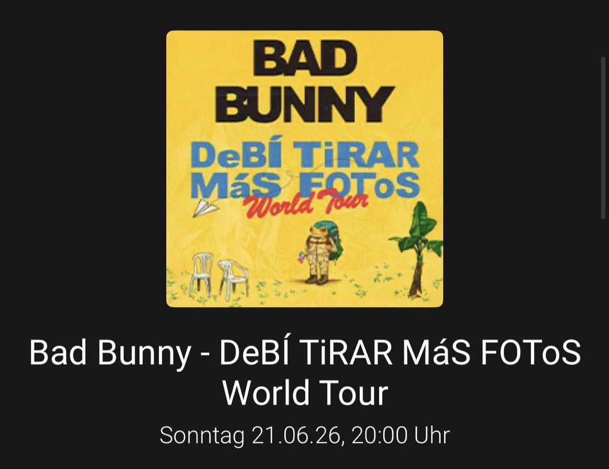 Biglietti: Bad Bunny Konzert – Nuovo e nell'imballaggio originale da Altnau venduto da cri_r6px