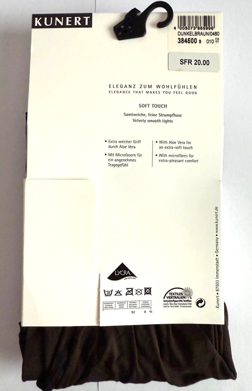 Kunert Strümpfe & Strumpfhosen: Strumpfhose Soft Touch Kunert – Neu und originalverpackt aus Menziken von ABA60 1