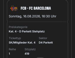 FCB vs FC Barcelona Ticket 16.08.2026 Kat. 4
