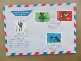 Adressierter FDC-Luftpostbrief nach Australien 1974