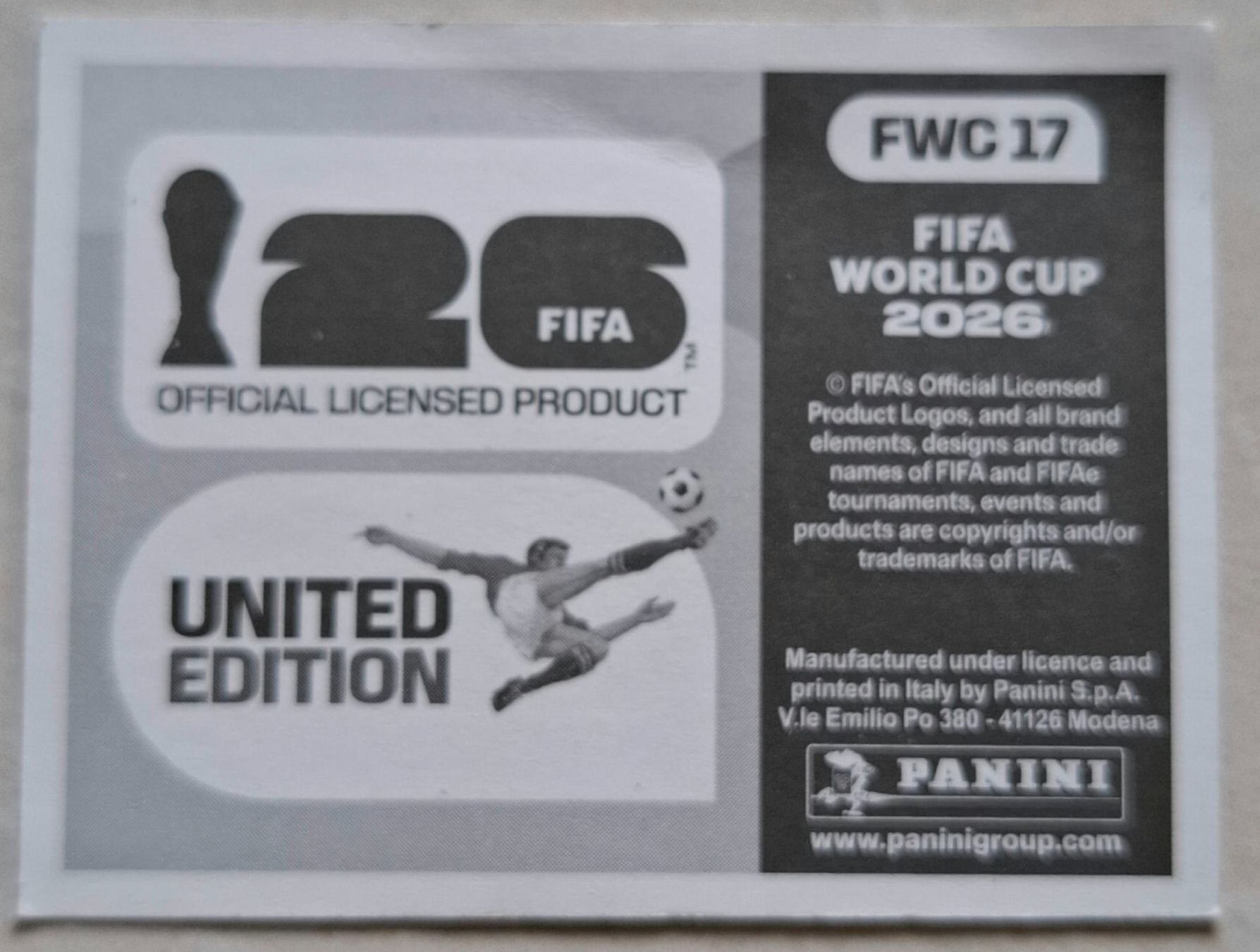 Panini Carte collezionabili: WM 2026 Paninibild Nr. FWC 17 – Nuovo e nell'imballaggio originale da Rotkreuz venduto da keerthdi 1