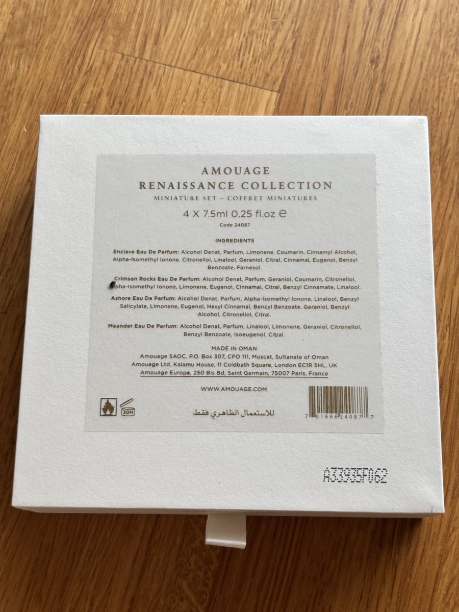 Amouage Profumi & Eau de Toilette: Amouage Renaissance Collection Miniaturen Set 4x7.5ml  – Usato da Zürich venduto da Thetimtam 2
