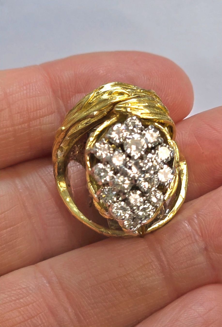 Spille & Fermagli: Diamant Gold Brosche aus Fingerring – Usato da Zürich venduto da adriben 4