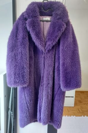 Manteau fausse fourrure violet tendance hiver taille M