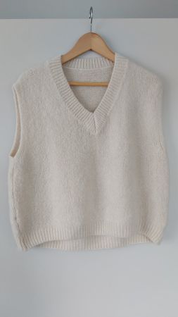 schöner Pullunder/Pullover/Gilet - beige - Mohair