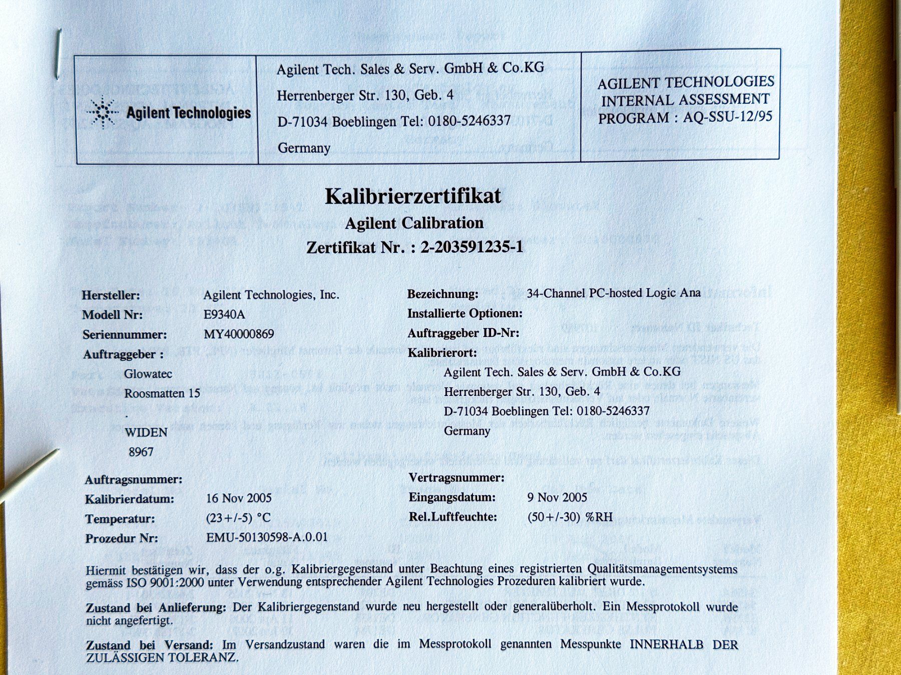 Agilent Misurare: Wave Analyzer 32 Kanäle Agilent LogicWave E9340A – Usato da Widen venduto da Albatros15 4