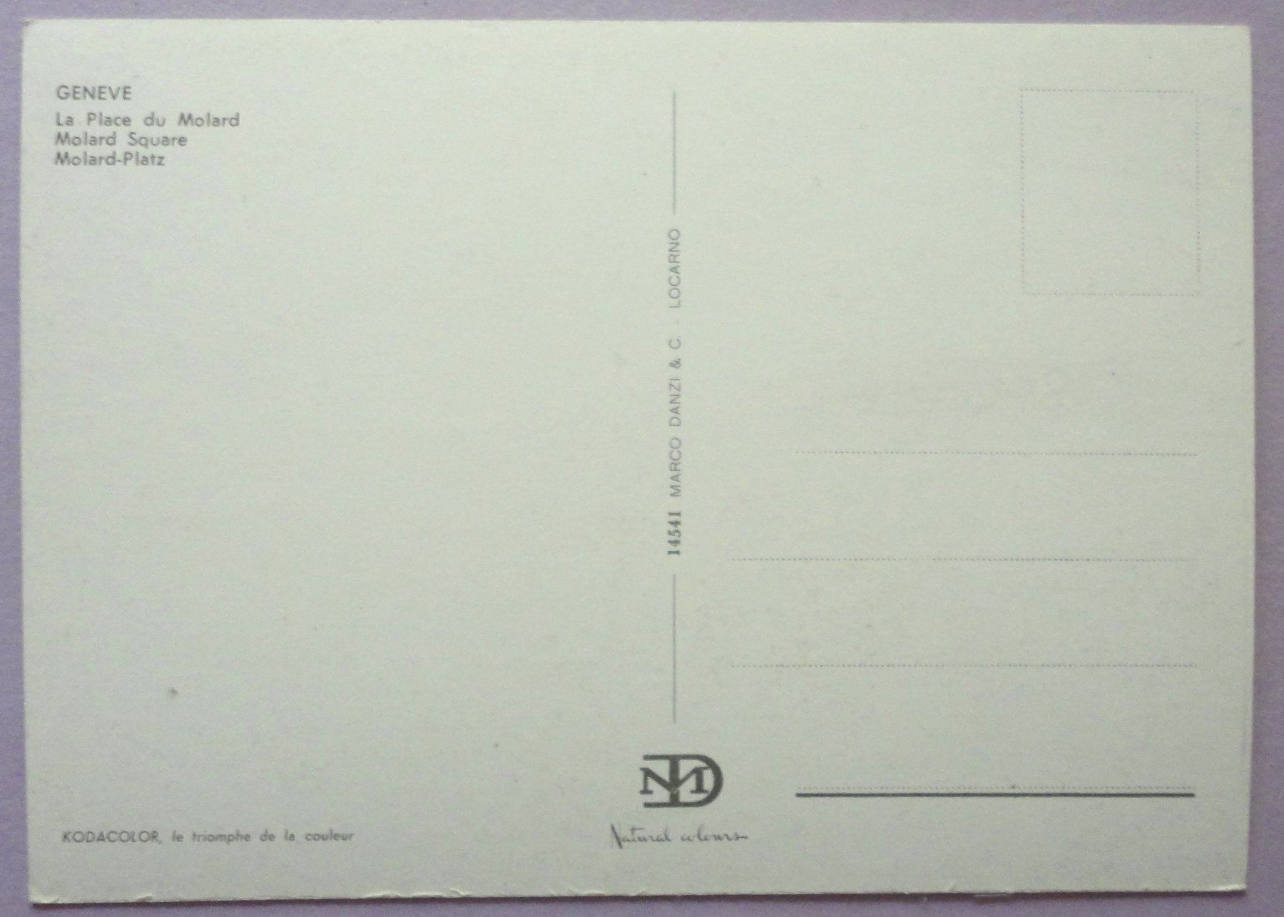 Cartoline postali: Genève - La Place du Molard – Usato da Fétigny venduto da Billy2miny 1