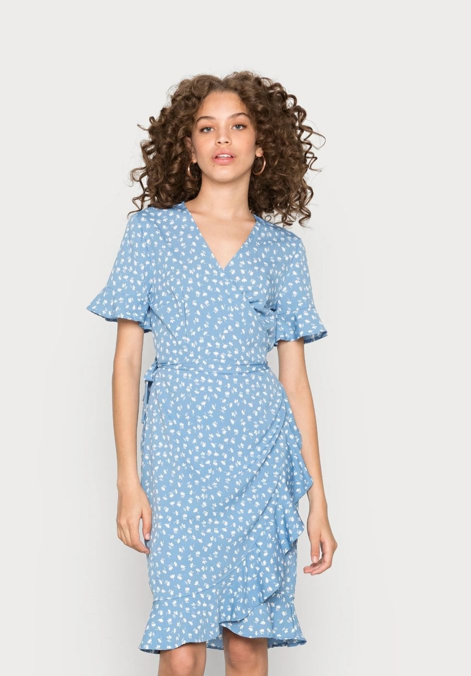 Only Vestiti: Robe bleu à fleurs Taille 46/XXL – Nuovo (secondo la descrizione) da Echallens venduto da Echo_ed6 1