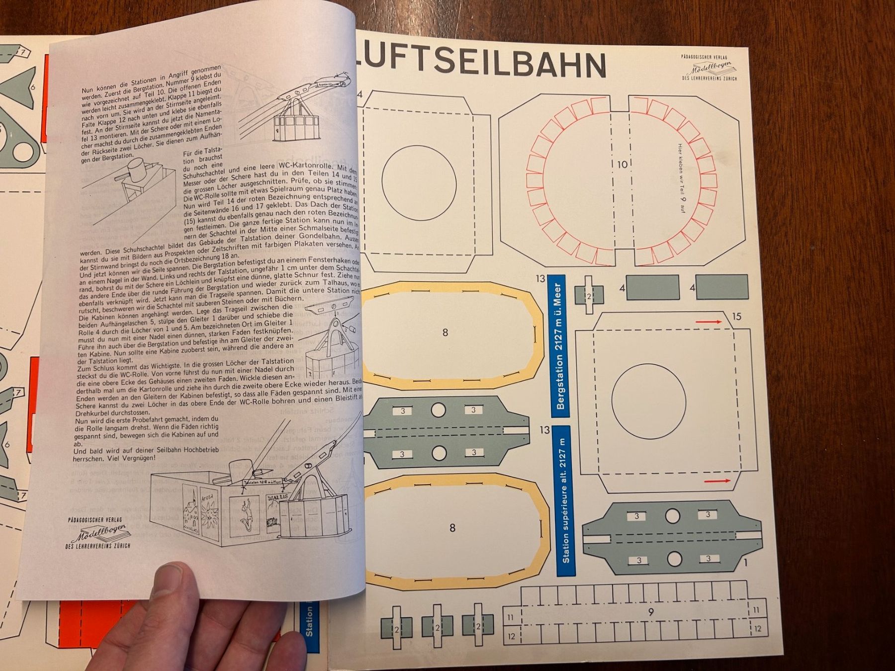 Modellbausätze & Standmodelle: Modellbogen LUFTSEILBAHN - Pädagogischer Verlag 3. Aufl. – Neu (gemäss Beschreibung) aus Hildisrieden von Morpheus78