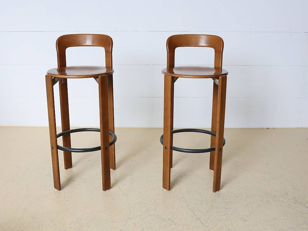 Dietiker Sgabelli: Bruno Rey Barhocker 2er-Set von Dietiker | Nussbaum – Usato da Meinisberg venduto da atelier_TILIJA 6
