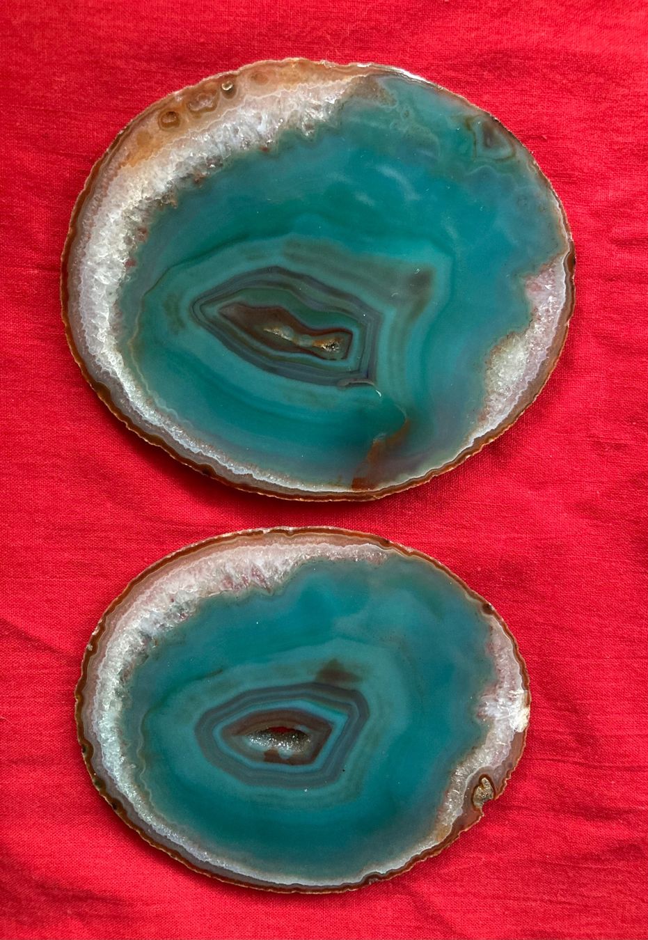 Minerali & Pietre curative: Achat Scheiben, leuchtend Blau, wunderschön! – Nuovo (secondo la descrizione) da Zürich venduto da Gustavo_Bianco 1