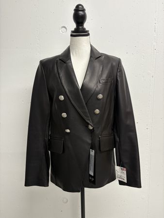 neuer Steffen Schraut Lederblazer Gr. 36 schwarz silber