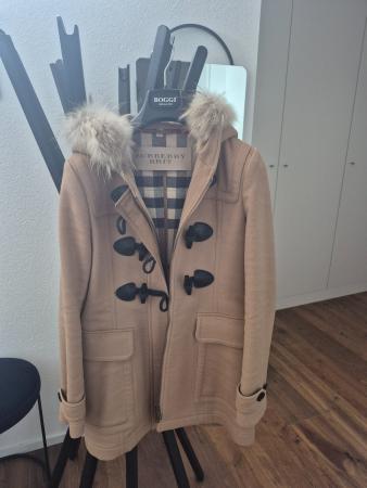 Burberry Brit Dufflecoat mit Pelz, Grösse 42, Top Zustand!