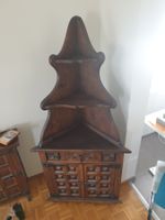 Eckschrank Massivholz dunkel Vintage guter Zustand