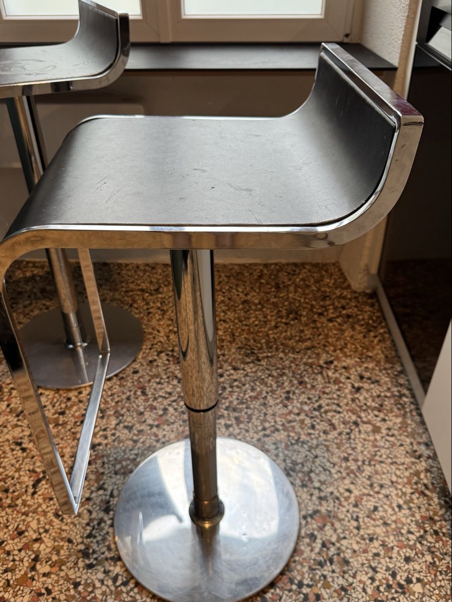 Sgabelli: 2 Barhocker Metall / Leder, schwarz – Usato da Olten venduto da mbeausbs 3