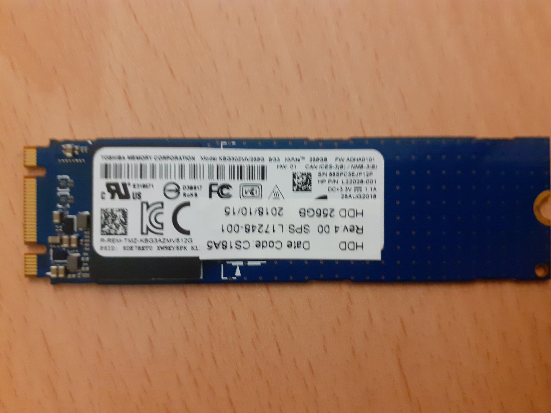 Toshiba Dischi rigidi: Toshiba 256GB NVMe Notebook – Usato da Chur venduto da Blackbook