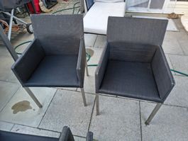 4 Gartenstühle dunkelgrau/silber, Sommer-Schnäppchen ☀️ (59)