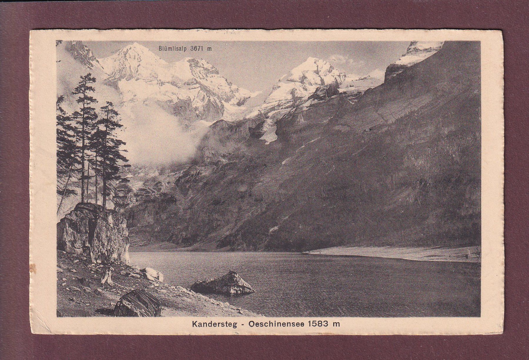 Ansichtskarten: Kandersteg - OESCHINENSEE - 1915 – Gebraucht aus Pully von nicecards