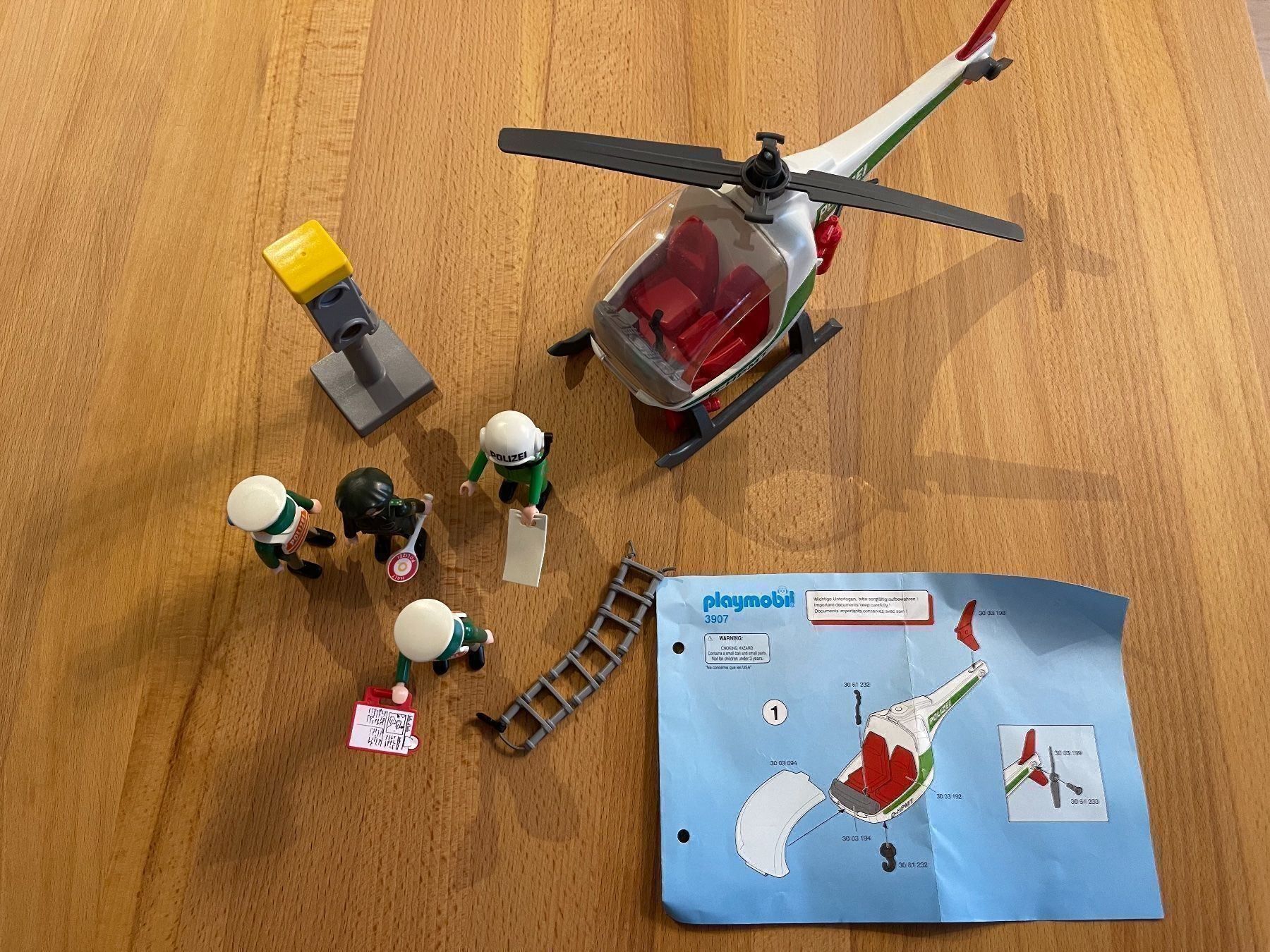 Playmobil Giocattoli: Playmobil Polizeihubschrauber 7 Teilig, Set 3907b – Usato da Lufingen venduto da lotzstef