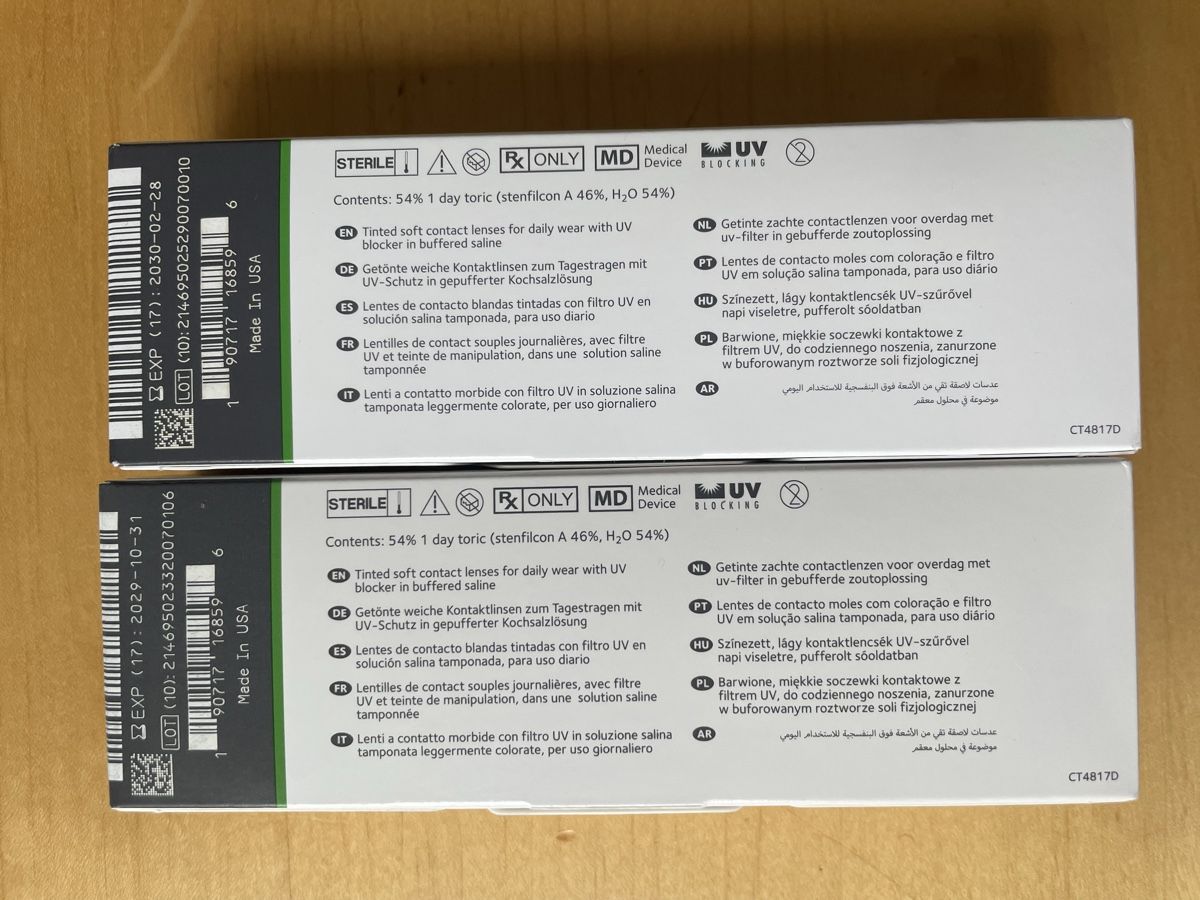 Cooper Vision Lenti a contatto: My Day daily disposable toric – Nuovo e nell'imballaggio originale da Jona venduto da amdo 2