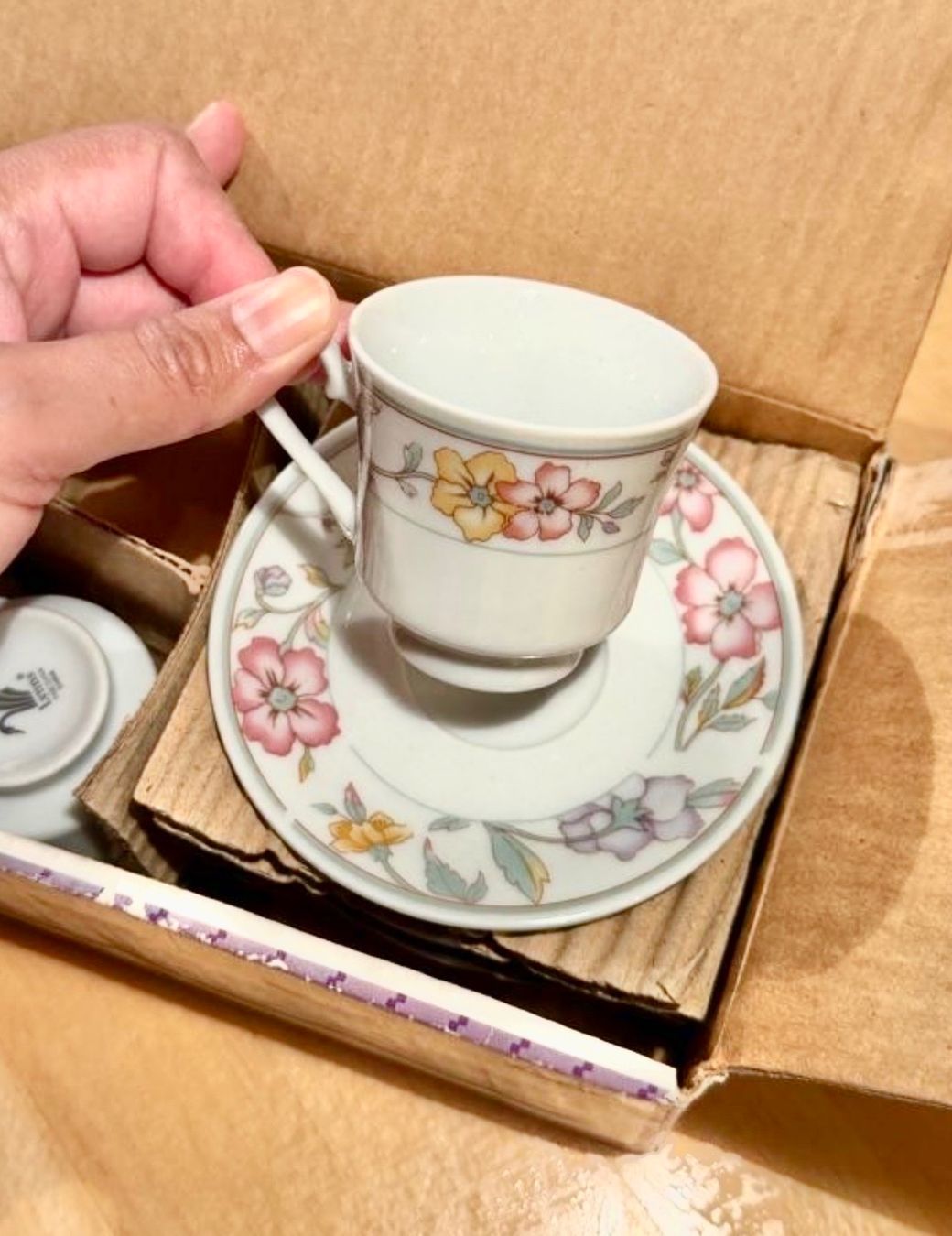 Tazze: Set Cups Porcelain Fine – Nuovo e nell'imballaggio originale da Sorens venduto da purpureta 2