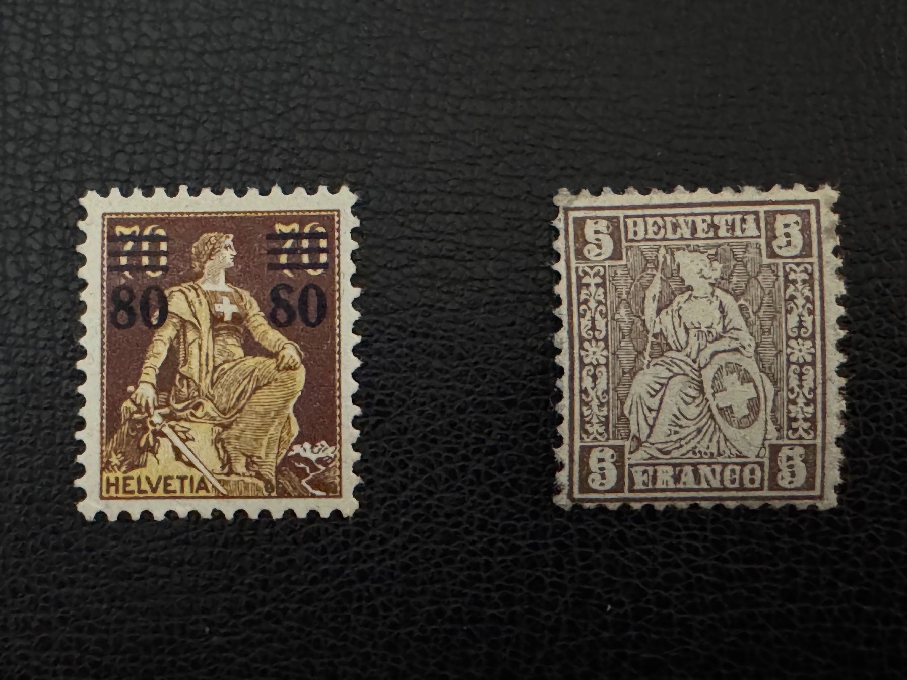 Alle Briefmarken: Freimarken, 2 Abarten, ungebraucht – Gebraucht aus Stallikon von HILDECH1 1