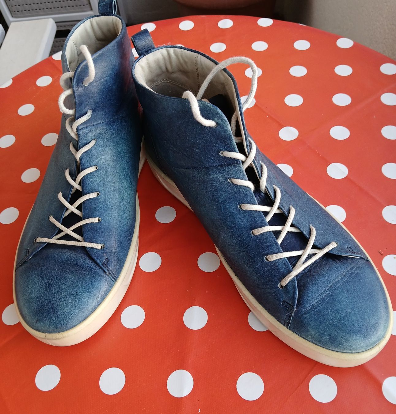 Ecco Scarpe da donna: Ecco Lederschuh, blau, Gr. 41 – Nuovo (secondo la descrizione) da Zug venduto da flormita