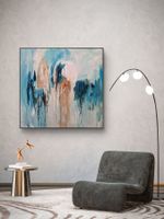 Abstraktes Bild 80x80cm mit Rahmen