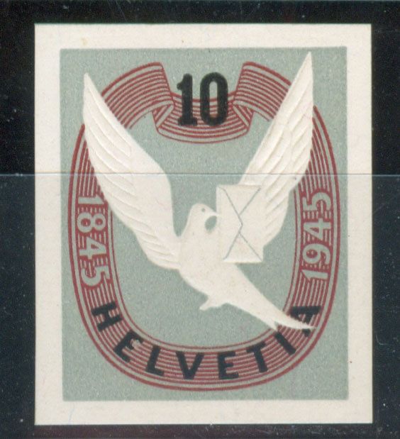 Tutti i francobolli: 1945 Einzelwert aus dem Basler-Taube Block, postfrisch ** – Usato da Kreuzlingen venduto da Vegas