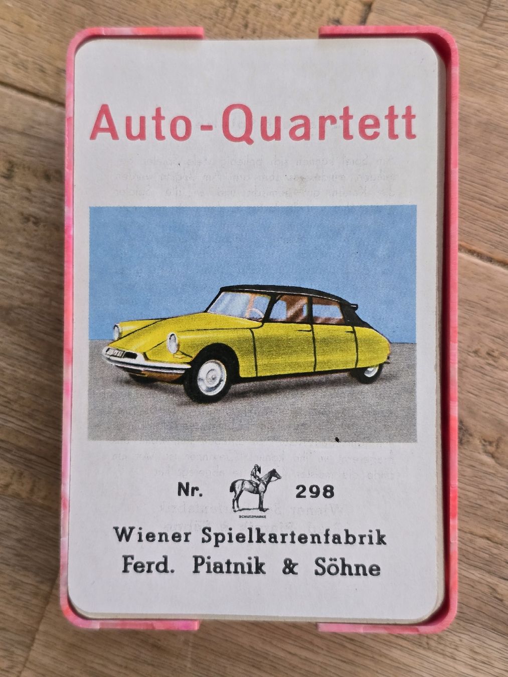 Spiele: Auto Quartett Nr.298 Piatnik&Söhne 1962 – Gebraucht aus Güttingen von Odhin