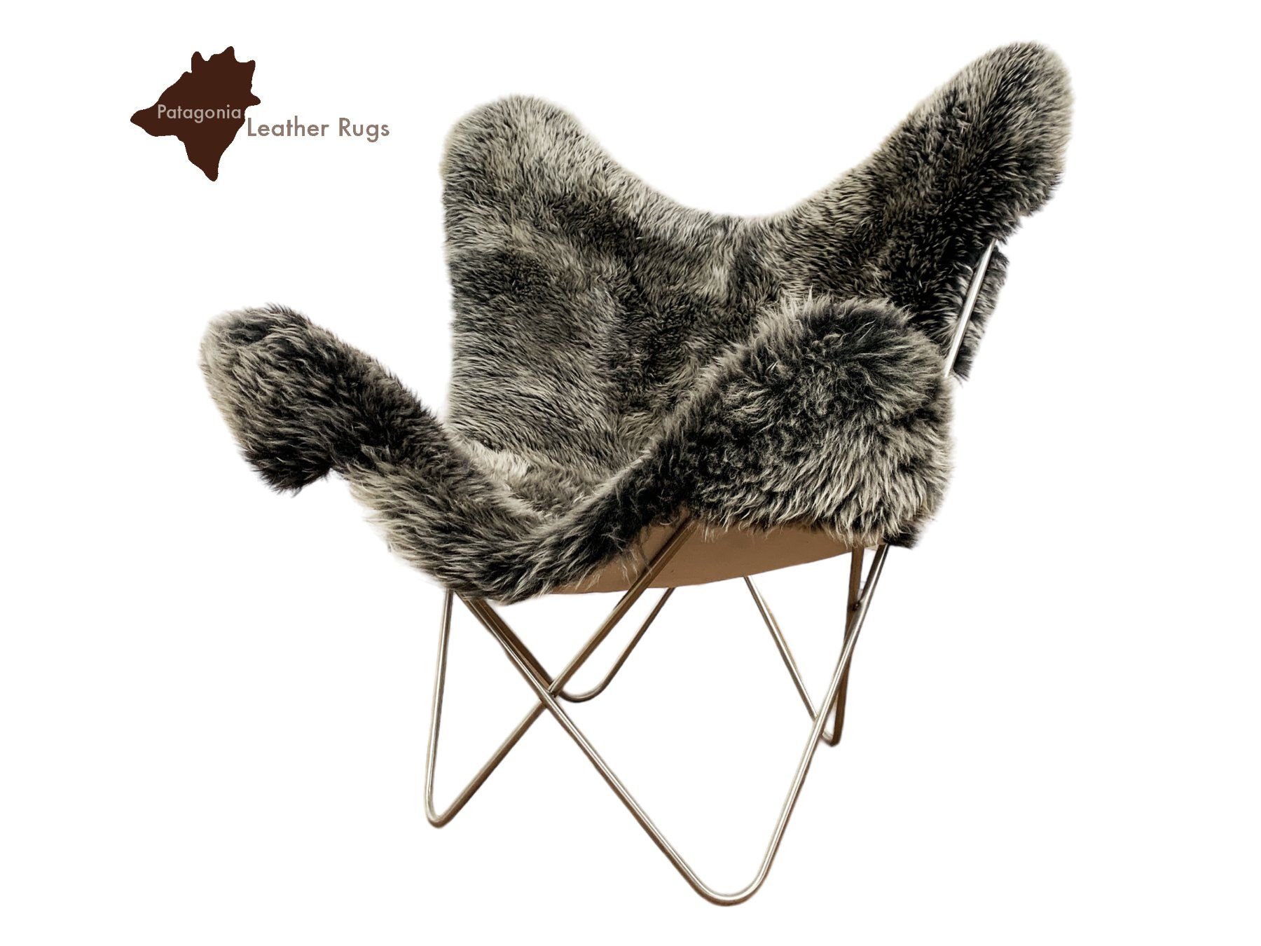 Poltrone: Lammfell Stuhl BKF Grey – Nuovo e nell'imballaggio originale da Arbedo venduto da patagonialeatherrugs 1