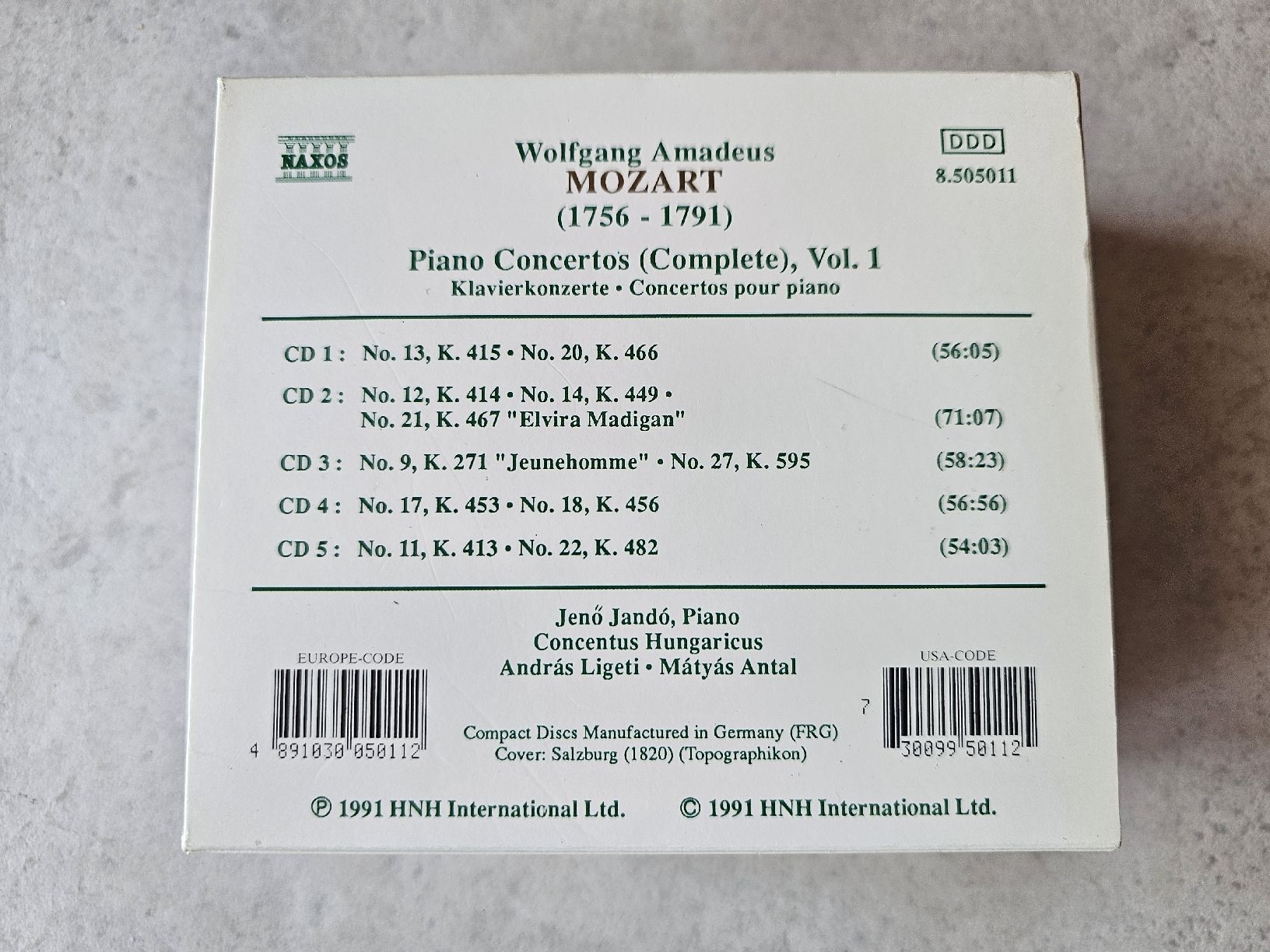 CD: Mozart  -  Piano Concertos Complete  /  5 CD Set – Usato da Schneisingen venduto da backstore24 1