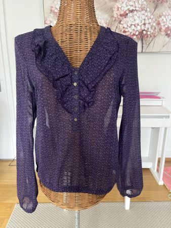 Lila Bluse mit Rüschen, Mexx, 36