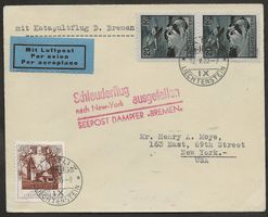 Flugpost Schweiz 1933 Katapultpost ab Liechtenstein Luftpost